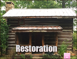 Historic Log Cabin Restoration  Warrenton, North Carolina